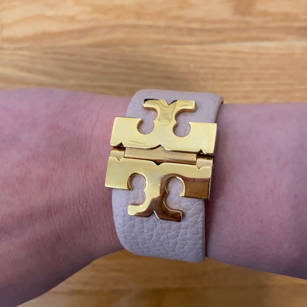 Tory Burch blush leather bracelet